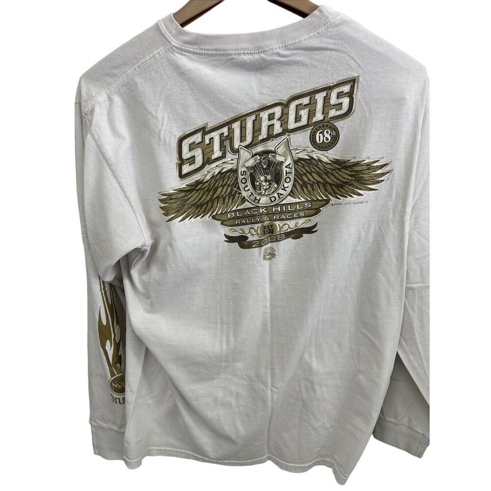 Sturgis BLACK HILLS Motorcycle 68th Annual Rally Long Sleeve Shirt 2008 SZ L